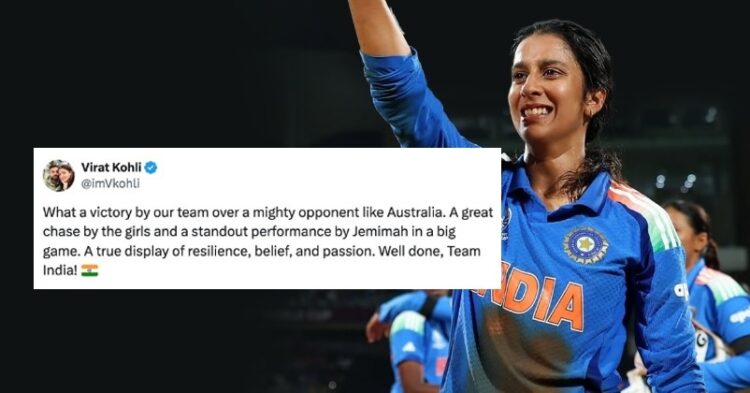 India’s Greatest Chase- Jemimah Rodrigues Breaks Records, Earns Praise From Virat Kohli Himself