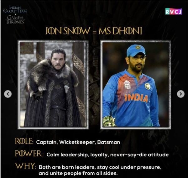 If Westeros Played Cricket— The Ultimate Indian Cricket Team Ft. Game Of Thrones Characters - RVCJ Media
