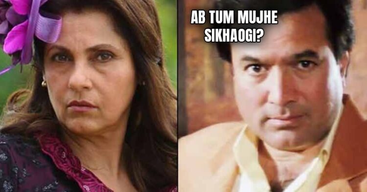 “Ab Tum Mujhe Sikhaogi?” The Moment Rajesh Khanna’s Sharp Remark Stunned Dimple Kapadia