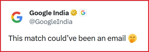 “This Match Could’ve Been An Email,” Google Trolls Pakistan After Crushing Defeat To India 18 “This Match Could’ve Been An Email,” Google Trolls Pakistan After Crushing Defeat To India - RVCJ Media