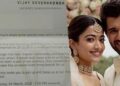 Vijay Deverakonda–Rashmika Mandanna’s Wedding Invite Goes Viral, Date & Venue Revealed?