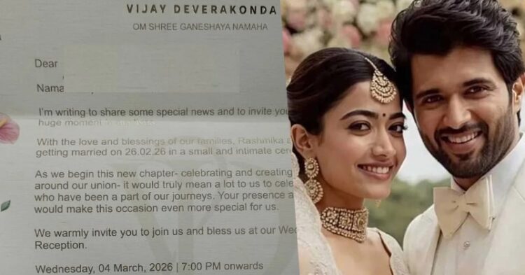 Vijay Deverakonda–Rashmika Mandanna’s Wedding Invite Goes Viral, Date & Venue Revealed?
