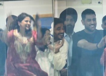 MS Dhoni’s Priceless Reaction To Sakshi’s “Early Celebration” During Ind-Eng Thriller Goes Viral