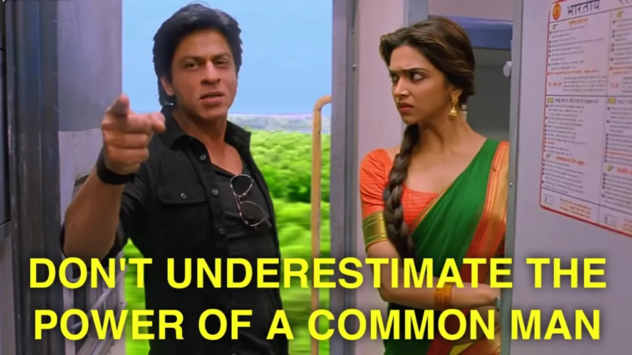 15 Bollywood Dialogues That Accidentally Became Meme Templates 28 Do Not Underestimate the Power of a Common Man - Chennai Express (2013)
