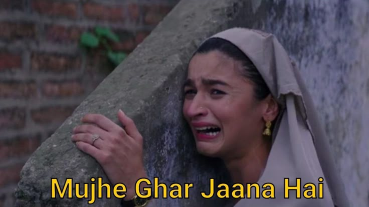 15 Bollywood Dialogues That Accidentally Became Meme Templates 20 Mujhe Ghar Jana Hai - Raazi (2018)