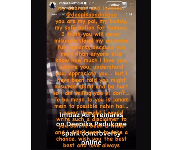 Imtiaz Ali Breaks Silence After His “Good Girl” Remark On Deepika Padukone Creates Controversy 4 Imtiaz Ali Breaks Silence After His “Good Girl” Remark On Deepika Padukone Creates Controversy - RVCJ Media