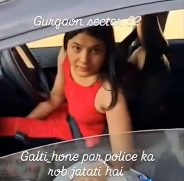 “Mera Husband Police Mein Hai,” Gurugram Road Argument Goes Viral After Woman Threatens Pedestrian 2 “Mera Husband Police Mein Hai,” Gurugram Road Argument Goes Viral After Woman Threatens Pedestrian - RVCJ Media