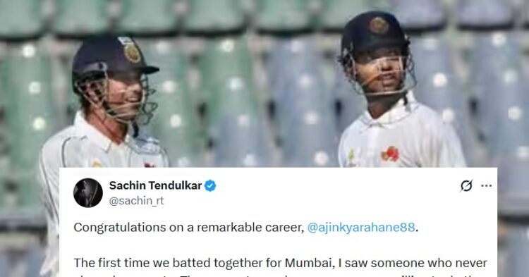 Ajinkya Rahane Retires; Sachin Tendulkar’s Emotional Tribute Headlines Cricket World’s Farewell 1 R Ashwin Makes Big 2027 World Cup Demand, Wants Veteran Pacer Back In India Squad