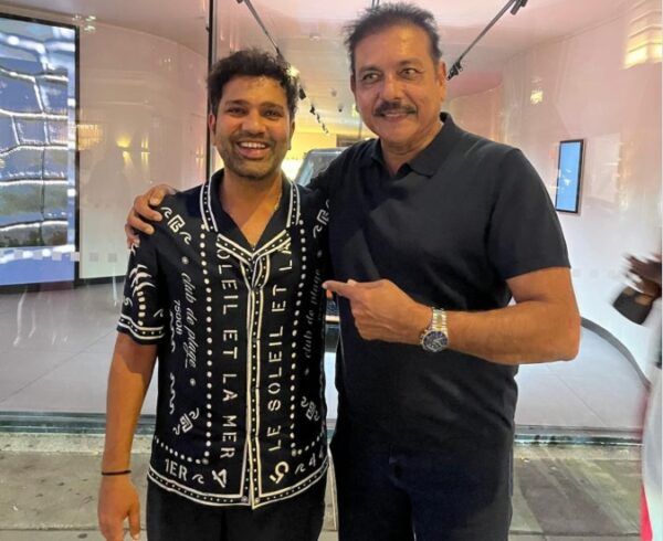 Rohit Sharma’s Fresh Look Steals The Show During Surprise London Reunion With Ravi Shastri - RVCJ Media