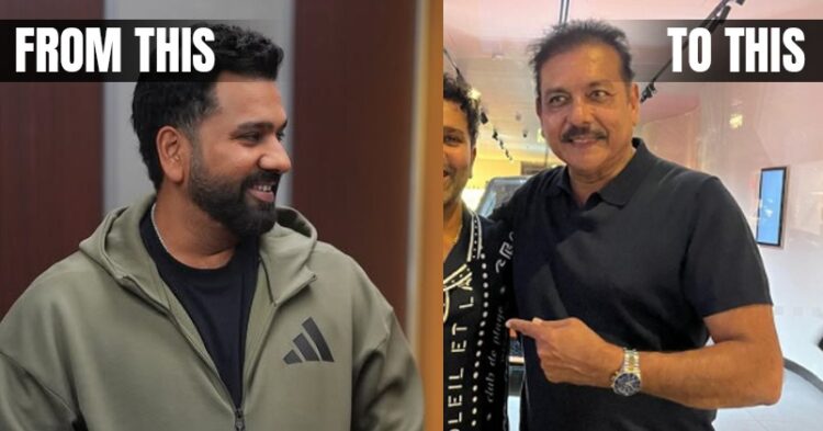 Rohit Sharma’s Fresh Look Steals The Show During Surprise London Reunion With Ravi Shastri