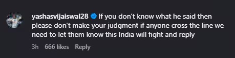 Yashasvi Jaiswal Speaks On Headbutting Sri Lankan Bowler, Fires Back At Critics, Says You Don’t…. 4 Yashasvi Jaiswal Speaks On Headbutting Sri Lankan Bowler, Fires Back At Critics, Says You Don’t…. - RVCJ Media