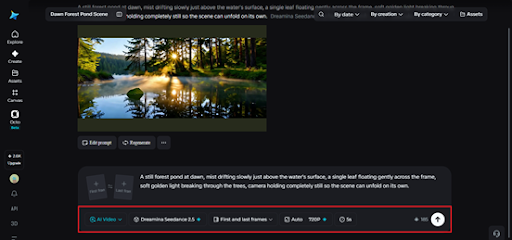Creating Calm Meditation Scenes From Text Prompts 3 Step 2 Choose Seedance 2.5 and generate