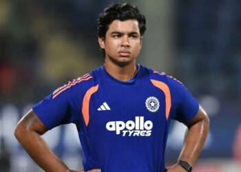 Vaibhav Sooryavanshi batting for Rajasthan Royals during an IPL match