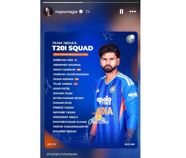 Bhuvneshwar Kumar’s India Comeback Sparks Joy, Wife Nupur Nagar’s Instagram Post Goes Viral - RVCJ Media