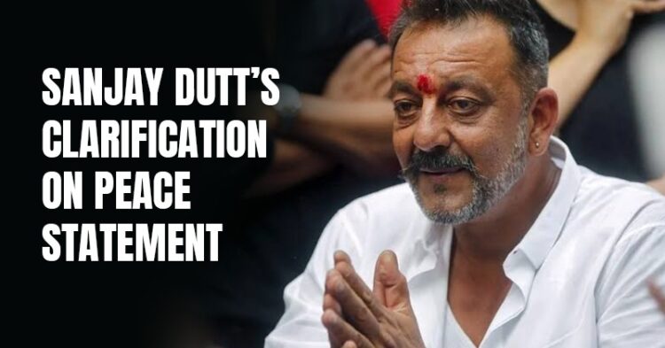Sanjay Dutt Clarifies ‘Peace’ Remark After Social Media Backlash, Here’s What He Meant 1 Sanjay Dutt Clarifies ‘Peace’ Remark After Social Media Backlash, Here’s What He Meant - RVCJ Media