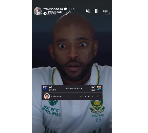 Travis Head Takes A Dig At Temba Bavuma After Australia Humiliate Proteas With 214 Run Defeat 3 Travis Head Takes A Dig At Temba Bavuma After Australia Humiliate Proteas With 214 Run Defeat - RVCJ Media