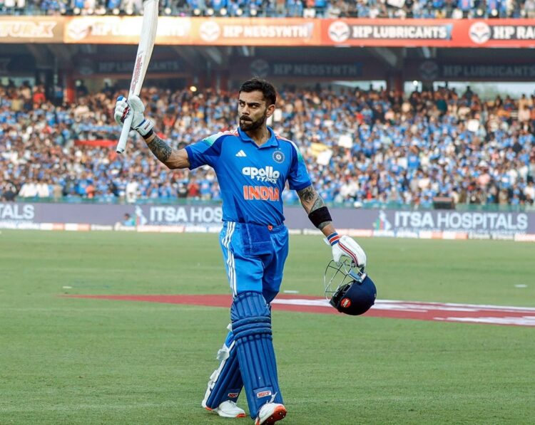 Virat Kohli Records List: All Major Records Across Formats 1 Virat Kohli celebrating a century for India in an ODI match